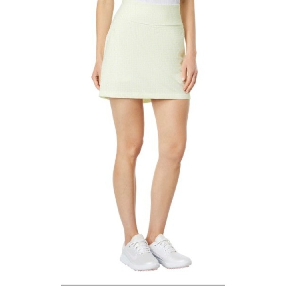 Gingham Golf Skort Womens Lime‎ Green Checkered Athletic Skirt Excellent